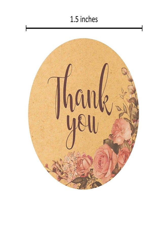 D2C Gift Wrapping Supplies Round Floral Printed Thank You Gift Wrap Sticker D4 for Small Business Decorative Craft Sealing tag (30) - Image 2